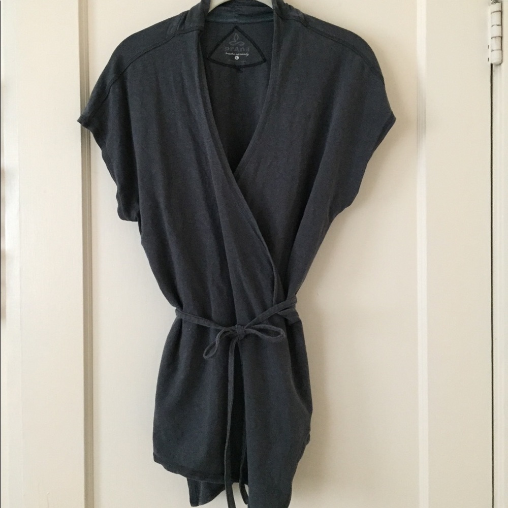 Grey Prana Wrap Top